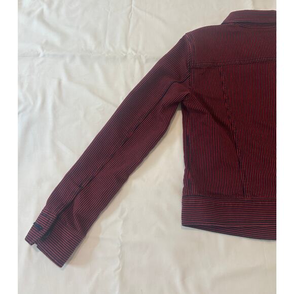 Ralph Lauren women's Red & Navy Stripped Denim Jacket Size XS - Picture 5 of 5